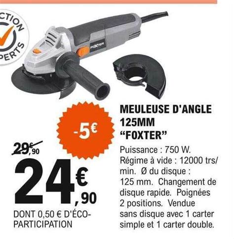 Promo Meuleuse D Angle 125 Mm Chez E Leclerc Brico