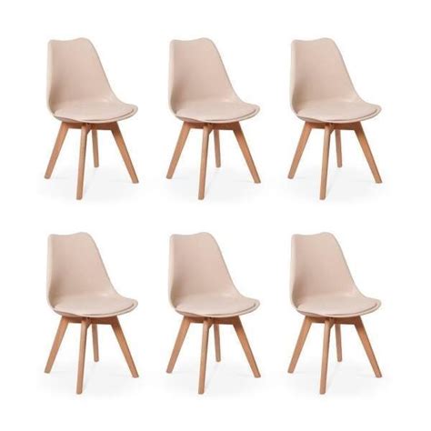 Kit 6 Cadeiras Eames Wood Leda Design Nude MadeiraMadeira