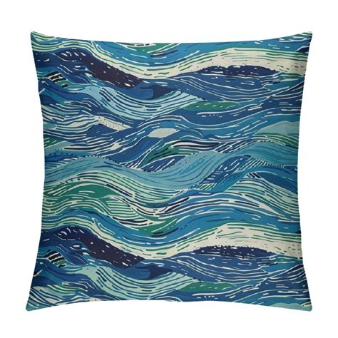 Dvbnli Aquatic Throw Pillow Cushion Cover Conceptual Ocean Themed