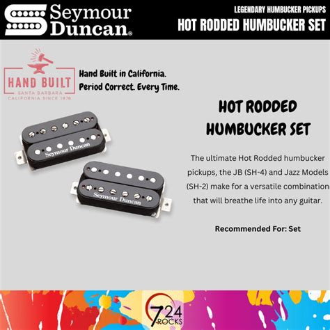 Seymour Duncan Pickups Seymour Duncan Hot Rodded Humbucker Set Jb Sh 4