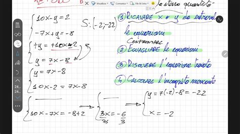 Sistemi Lineari Metodo Del Confronto Youtube