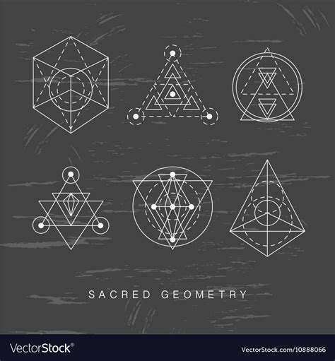 Sacred Geometry Signs Set Royalty Free Vector Image