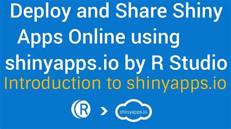 R Shiny Apps Tutorial Deploy And Share Shiny Apps Online Intro To