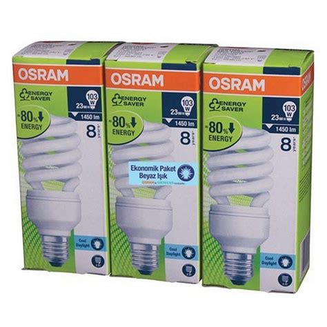 Osram W Mini Spiral Enerji Tasarruflu Ampul Beyaz I K Fiyat