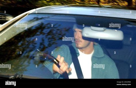 Manchester United And England Footballer David Beckham Arrives At His