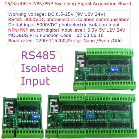 16 32 48ch Npn Pnp Optically Isolated Input Switching Digital Collector