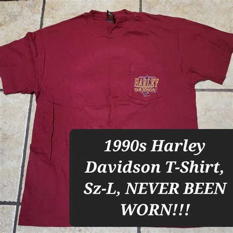 1990s Vintage Harley Davidson Short Sleeve W Front P Gem