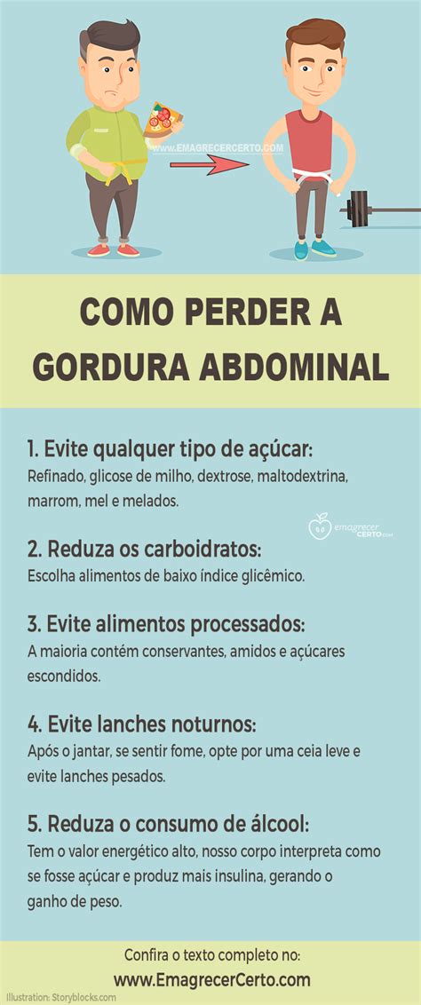 Como Perder A Gordura Abdominal Emagrecer Certo® Receitas Saudáveis