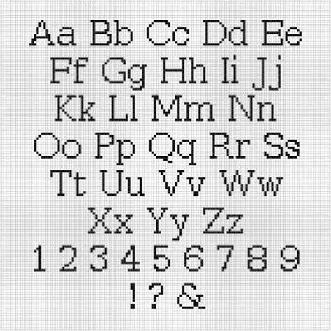 Basic Font Cross Stitch Alphabet Modern Alphabet Cross Stitch Pattern