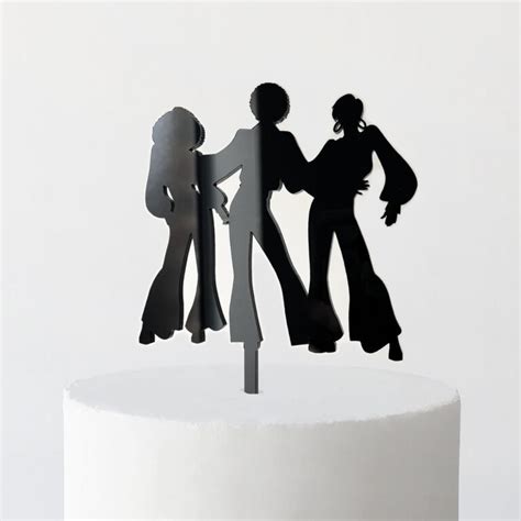 Disco Dancing Silhouette Cake Topper Sandra Dillon Design