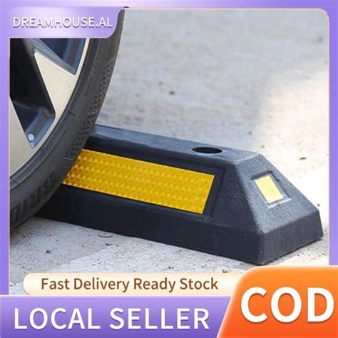 Heavy Duty Rubber Parking Stopper Parking Limiter Car Wheel Blocks Tire