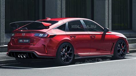 2023 Honda Civic Type R Loses Camouflage In Teaser-Based Rendering