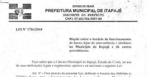 Blog do Mardem Horário de funcionamento de bares em Itapajé