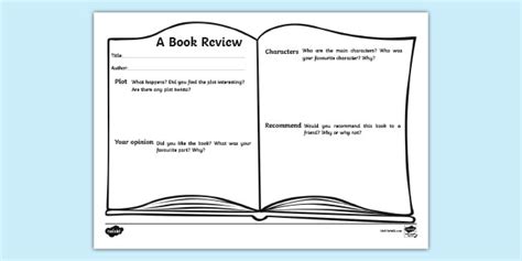 Book Review Template Ks1 Resource Teacher Made