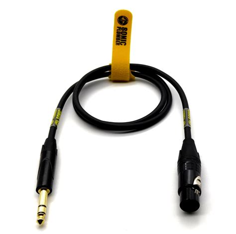 Sonic Plumber Black And Gold XLR Female To 6 35mm 1 4 TRS Balanced Cable