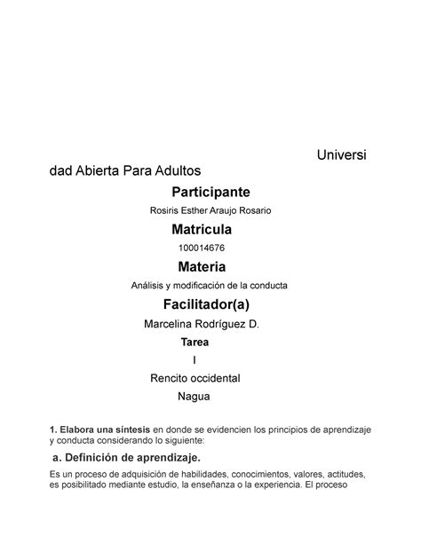 Tarea 1 Analisis Y Modificacion Universi Dad Abierta Para Adultos