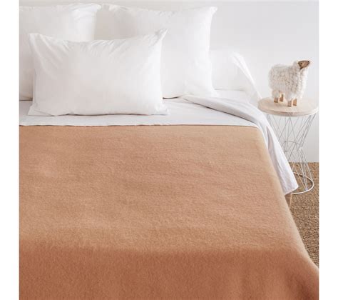 Couverture Pure Laine Vierge Woolmark G M Volta X Cm Marron