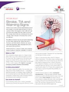 Lets Talk About Stroke TIA And Warning Signs Let S Talk About