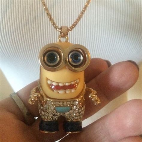 Minion Pendant And Betsey J Chain Necklace Pendant Betsey Blue Belt