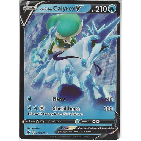 Pokemon Trading Card Game Ice Rider Calyrex V Rare Holo V