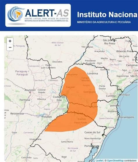 Coluna de Notícias do Tempo e do Clima Mais um Aviso de Risco de