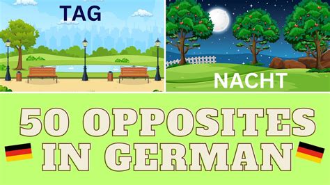 50 Opposite Words in GERMAN for Kids 50 Gegenteile für Kinder