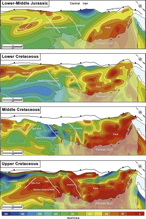 Aseries Of Isopach Maps Illustrating The Thickness Variation In The