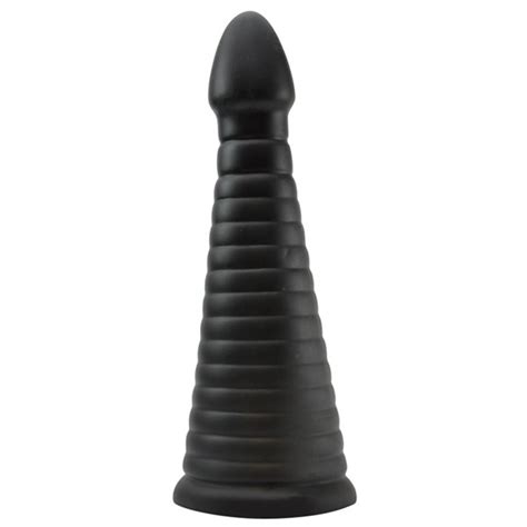 Plug Anal Cone Escalonado Cm Cor Preta Tulipa Sex Shop Loja