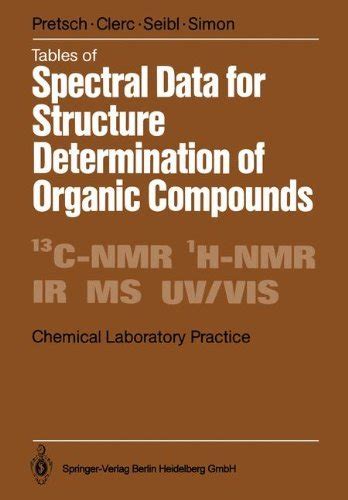 Tables Of Spectral Data For Structure Determination Of Organic