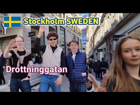 4K Drottninggatan Queen S Street Stockholm SWEDEN Europe Walking