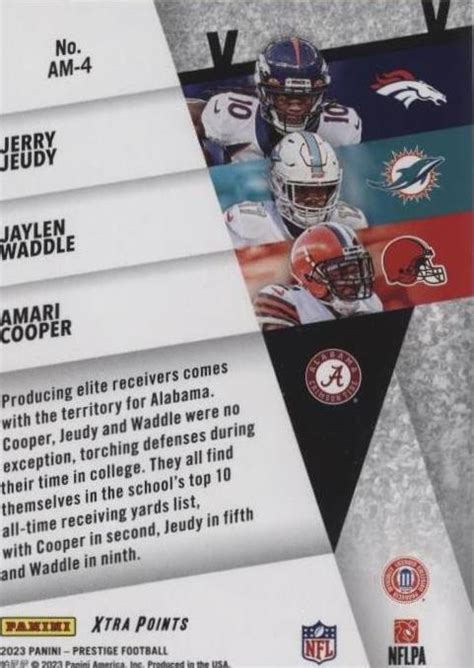 Panini Prestige Amari Cooper Jaylen Waddle Jerry Jeudy Am For