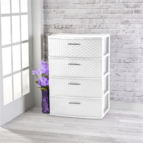 Sterilite Drawer Wide Weave Tower White Bigbigmart