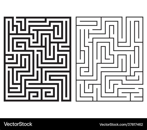 Black Mazes Royalty Free Vector Image Vectorstock