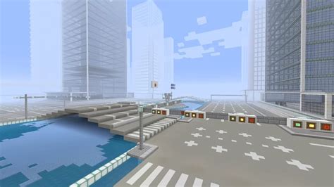 Large Scaled City Bedrock Platforms Minecraft Map