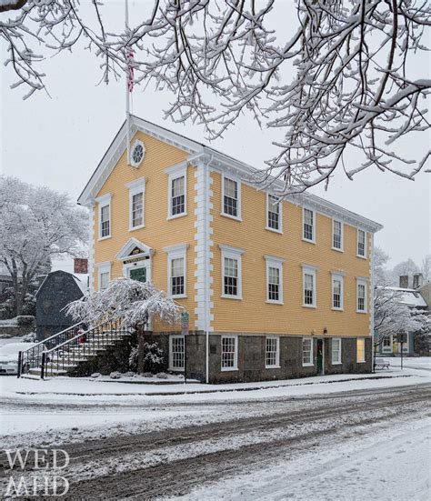 A Dusting of Snow around Old Town House - Marblehead, MA
