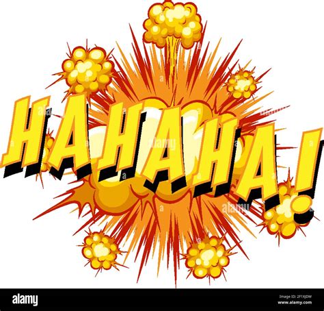 Comic Speech Bubble With Haha Text Illustration Stock Vector Image