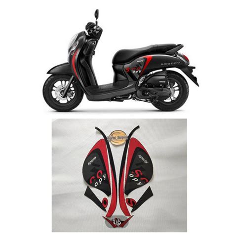 Jual Stiker Striping Lis Body Honda Scoopy Sporty New Tahun