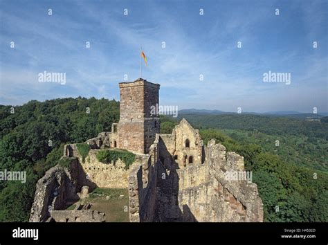 Germany, Baden-Wurttemberg, Lörrach, castle ruin Rötteln, Black Forest ...