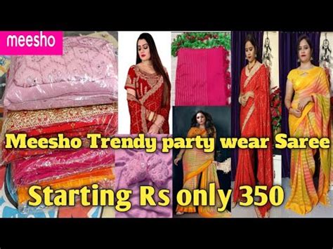 Meesho Saree Haul Meesho Trendy Party Wear Wedding Festival Special