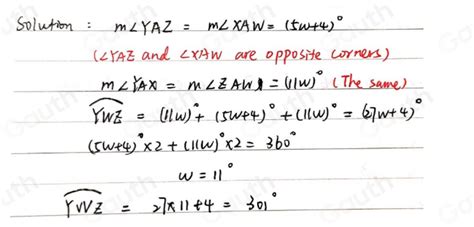 Solved In The Figure Below Overline Yw And Overline Xz Are Diameters