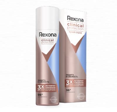 Антиперспирант аэрозоль Rexona Clinical Protection Защита и Свежесть ...