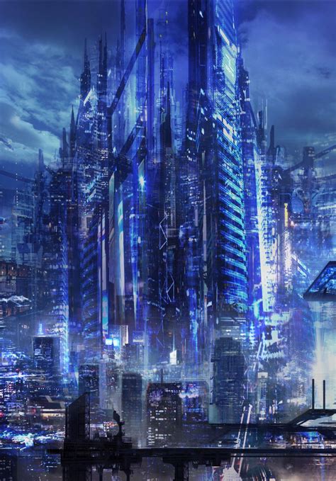 Cyberpunk City Sci Fi Concept Art Futuristic Art