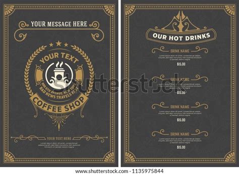 Coffee Shop Menu Vintage Style Stock Vector (Royalty Free) 1135975844 ...