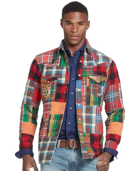 Lyst Polo Ralph Lauren Patchwork Flannel Western Shirt For Men