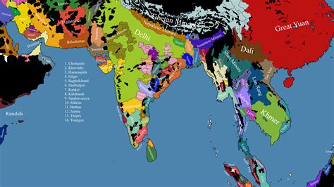 Not EU5 Map of Middle East, India and South East Asia based on Tinto