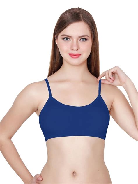 Lycra Spandex Mix Ladies Royal Blue Cage Bra Size Medium Plain At Rs