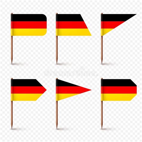 Realistic Various German Toothpick Flags Souvenir From Germany Wooden