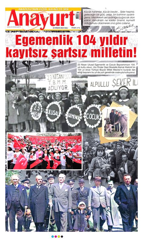 Anayurt Gazetesi Anayurt Man Et Oku Haberler Nisan