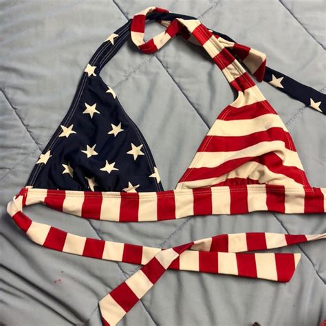 Swim American Flag Print Bikini Top Poshmark