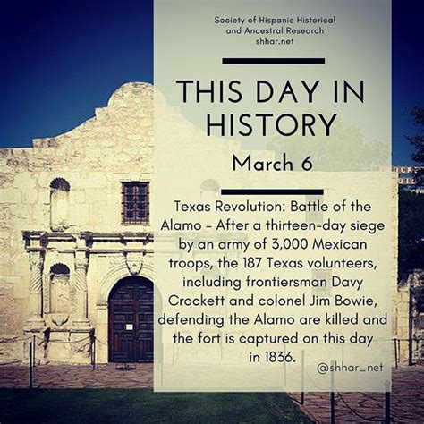 This Day In History March 6 Texas Revolution Battle Of The Alamo